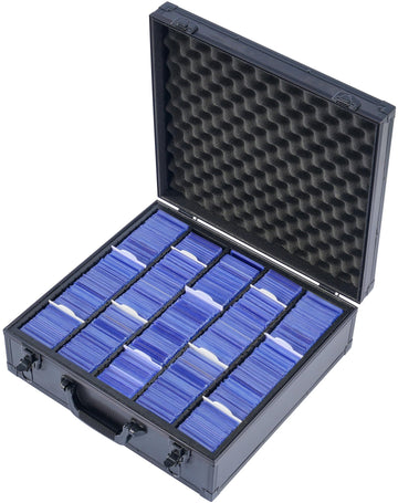 D Dacckit Toploader Storage Box With Card Dividers For 1200 3 X 4 35Pt Rigid Card Holders For Trading Cards & Sports Cards Compa