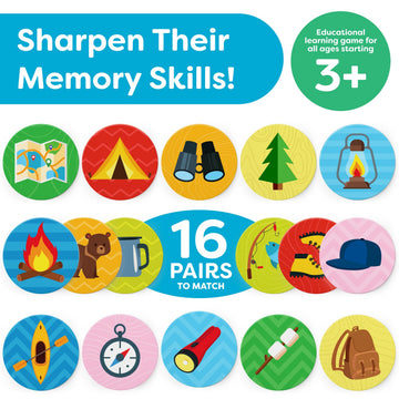 Momo & Nashi Matching Game - Memory Games for Kids Ages 4-8 - Summer Camp 3mm Chipboard Preschool Board Game