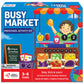Chalk & Chuckles Busy Market- 6-In-1 Preschool Learning Activity Box, Velcro Stickers For Sorting, Counting, Math, Pretend Play,
