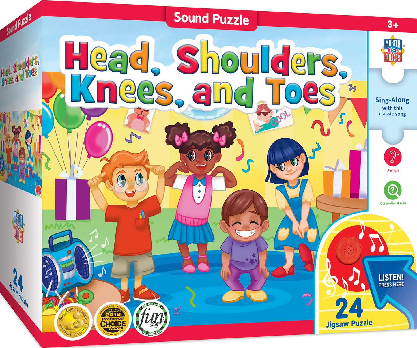 Head, Shoulders, Knees, & Toe Puzzle W/Sound 24Pc