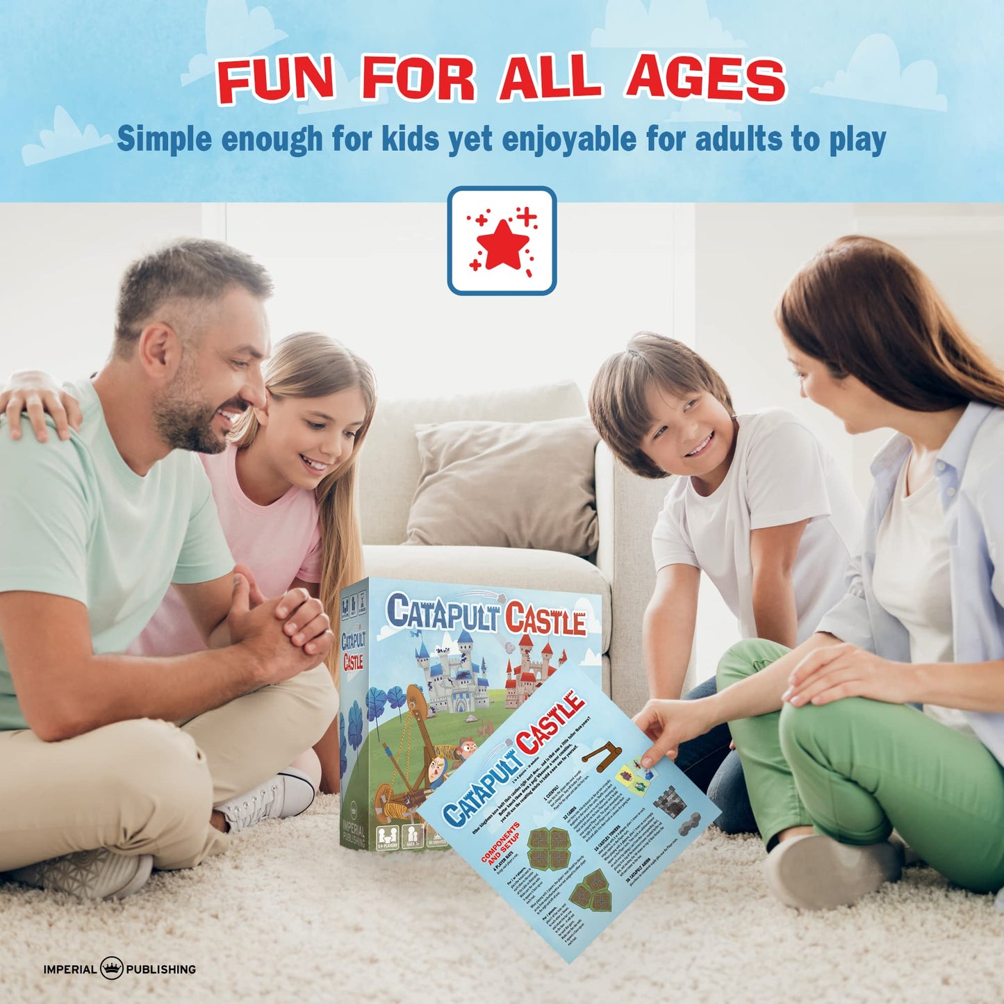 Catapult Castle 1-4 Player Medieval Dexterity Game