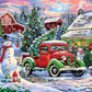 Crown Point Graphics Christmas At The Farm 1000 Piece Jigsaw Puzzle, Soft Touch Design, Made In Usa