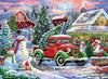 Crown Point Graphics Christmas At The Farm 1000 Piece Jigsaw Puzzle, Soft Touch Design, Made In Usa