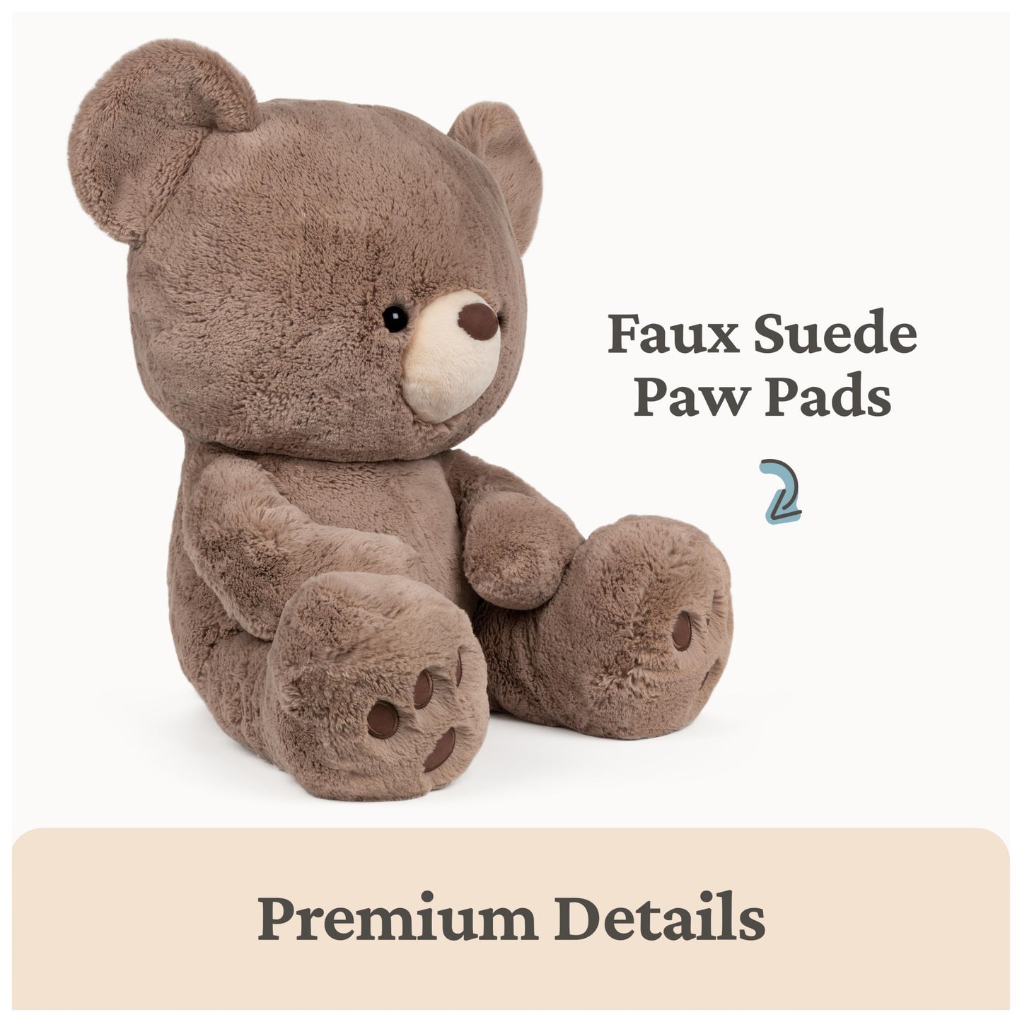GUND Kai Teddy Bear - Premium Plush Toy, Brown, 23" - Soft Stuffed Animal for Ages 1 & Up, Model 6055965