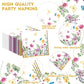 98Pcs Wildflower Party Birthday Supplies For 24 Guests Girls Floral Tableware Set Spring Summer Tablecloths Plates Napkins Wildflower Dinnerware Table Cover Party Decorations Wedding Baby Shower