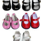 18'' American Doll Shoes- Mary Jane Matte Black, Red, White, Pink, Shiny Black Shoe (18'' Doll, Shiny Black-NEW)