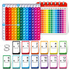 Joycat Multiplication Flash Cards + Pop Fidget Chart- 156 Hole Punched Math Game Flashcards For Kids Ages 8 And Up, Times Table Manipulatives For Preschoolers 3Rd,4Th,5Th,6Th Grade