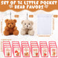 Deekin Set Of 24 Valentine'S Day Mini Plush Bears With Greeting Cards And Organza Bags For Valentines Day Gifts Stuffed Little P