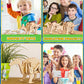 Poraxy Dinosaur Toys, 6 Set Stem Kits For Kids Ages 8-10-12, Toys For Ages 8-13, Science Kits Buildings Projects, 3D Wooden Puzzles Robot Crafts, Gifts For Boys And Girls Ages 8 9 10 11 12 13