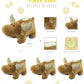 Puzzled Plush Moose Huggie Bank - 9" Brown Polyester Money Saver, Model 5911