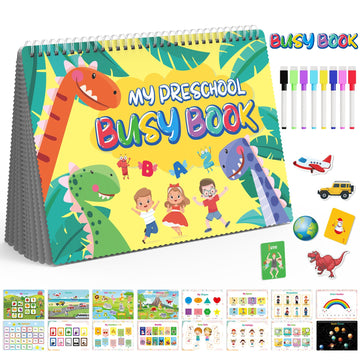 Roatee Toddler Preschool Toys, Busy Book Montessori Learning Toys For Toddlers 1-3, Kids Toys Coloring Book Preschool Learning A