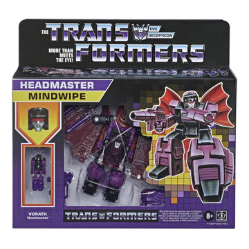 Transformers 2021 Modern Figure In Retro Packaging Decepticon Headmaster Mindwipe With Vorath