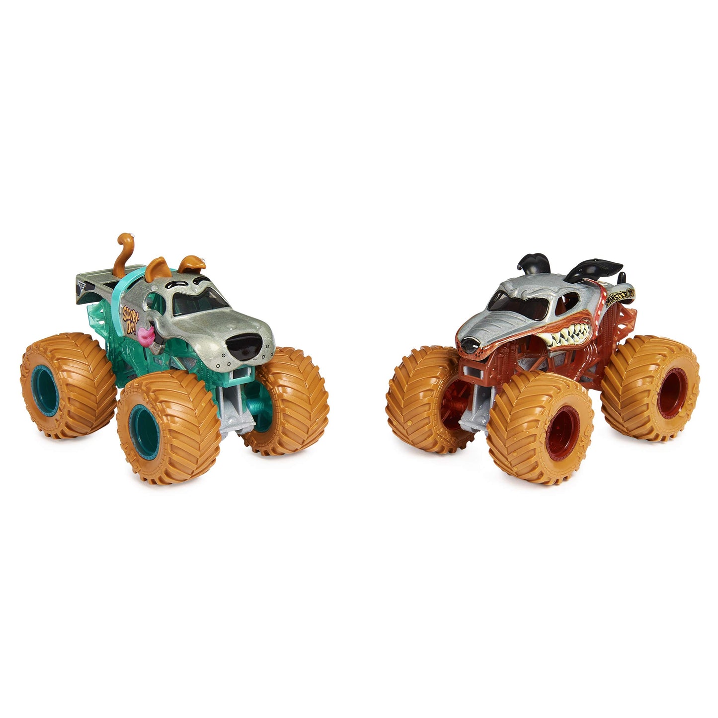 Monster Jam Die-Cast Monster Trucks, 1:64 Scale, Monster Mutt Rottweiler Vs. Scooby Doo, Plastic, Model 6060150