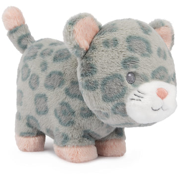 Gund Baby Safari Friends Collection Plush Leopard With Chime, Sensory Toy Stuffed Animal For Babies And Newborns, Gray/Pink, 7''
