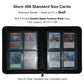 Rayvol enhanced 4 Pocket Card Binder  Fits 368 Trading Cards Ringless Trading Card Album Side Loading Pockets with ZIp for TCG