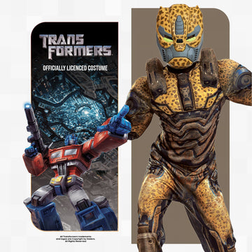 Disguise Cheetor Transformers Costume for Kids  Official Transformers Rise of the Beasts Muscle Padded Costume and Mask  Size (4-6)