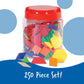 Learning Resources Plastic Pattern Blocks - Set Of 250, Ages 3+, Shape Games For Preschoolers, Homeschool Supplies, Shape Manipulatives For Kids,Back To School Supplies,Teacher Supplies