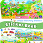 Walenced Jelly Reusable Sticker Book For Toddlers 2-4 Years, 3 Sets Stickers For Kids, Toddler Sticker Book Ages 1-3, 104 Pcs To