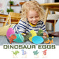 Zohanindl 5.12'' Dinosaur Egg Toy 4Pack, Exquisitely Carved Dinosaur Figures, Dinosaur Collectibles, Easter Eggs, Suitable For B
