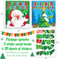 2Pcs Christmas Crafts For Kids Ages 4-8 Sticker Paint Books Includes Elf Santa Penguins Snowman And More Designs Gift Party Create 20 Pictures Sticker Sheets Are Separate