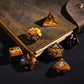 UDIXI Gemstone Dice Set D&D Tiger's Eye Stone Dice with Gift Case for Dungeons and Dragons MTG Tabletop Game