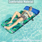 Finduwill Oversized Pool Lounger Floats Adults - 72'' X37'' Xl Fabric Covered Pool Floats With Headrest, Ultra-Comfort Pool Floa