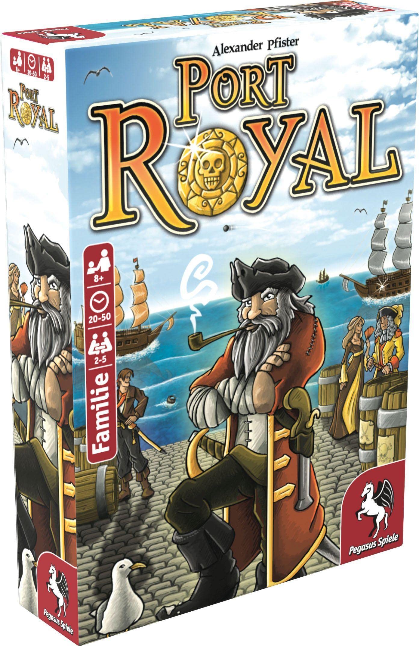Pegasus Spiele Port Royal Board Game, Cardboard, Multicolor, Model 18114G, Size zzzz-s