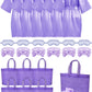 Sintuff 24 Pcs Sleepover Party Supplies For Girls 6 Spa Party Robes 6 Tote Bags 6 Headbands 6 Spa Masks(Size 14,Light Purple)