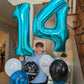 4 Balloon, Blue Number Balloons 40 Inch, 4Th Blue Party Decorations, 4 Year Old Four Large Numbers For Party Decor, Number 4 Bal