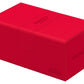 Ultimate Guard Twin Flip'N'Tray 200+, Deck Case For 200 Double-Sleeved Tcg Cards + Dice Tray, Red, Independent Magnetic Closure & Microfiber Inner Lining