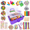 1405 Pcs Art and Craft Supplies for Kids, Toddler DIY Craft Art Supply Set Included Pipe Cleaners, Pom Poms, Feather, Folding St