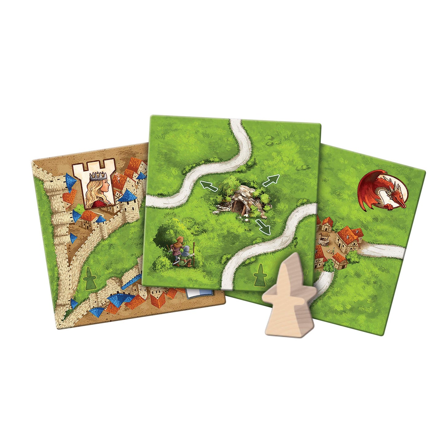 Z-Man Games Carcassonne: The Princess & The Dragon Expansion - Strategy Board Game for 2-6 Players, Ages 7+, Cardboard, Multi