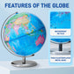 Bshapplus 13'' World Globe For Kids, Classroom Globe For Education & Decoration With Metal Base, Hd Film Surface