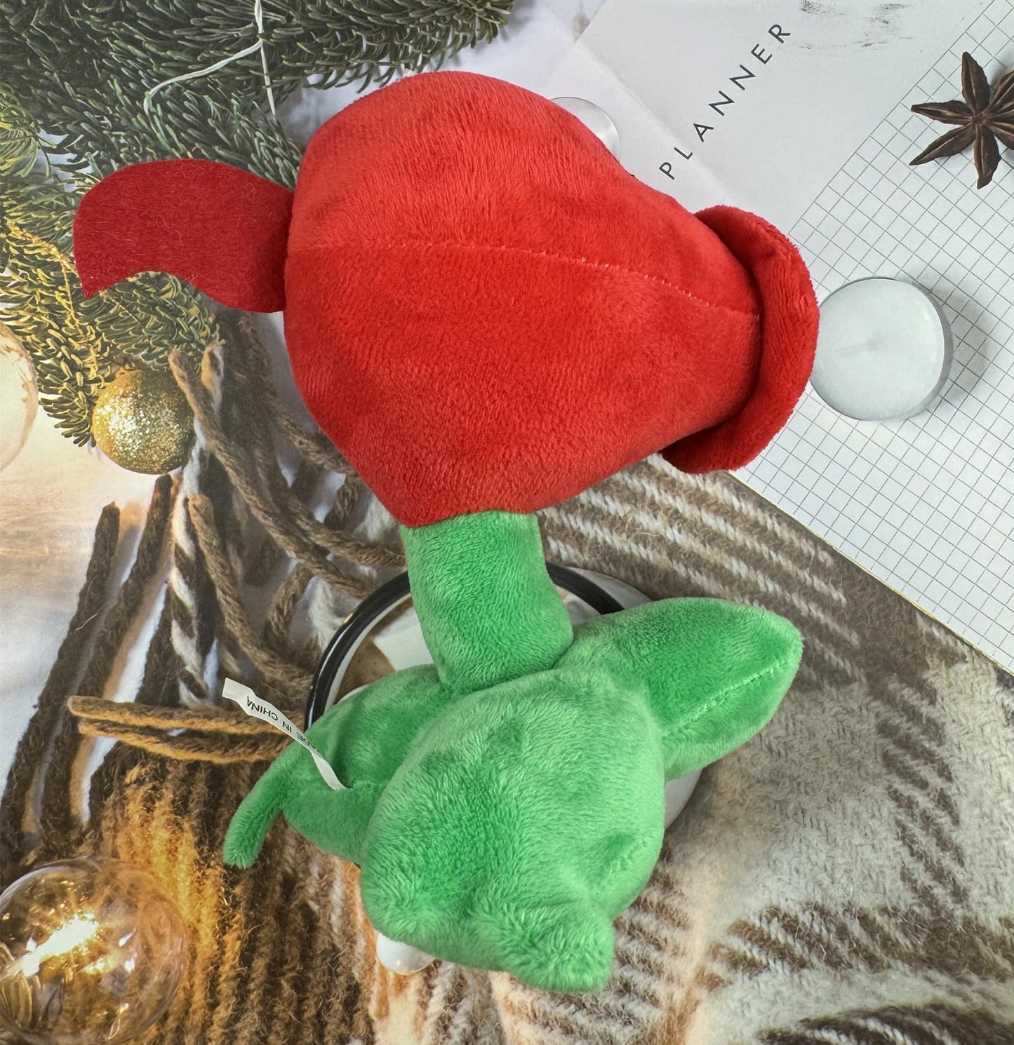 Jhesao 7' Fire Plants And Zombies Peashooter Plush Zombies Toys Pvz Plushies 1 2 Stuffed Soft Doll Pea Fire Plant Toy New