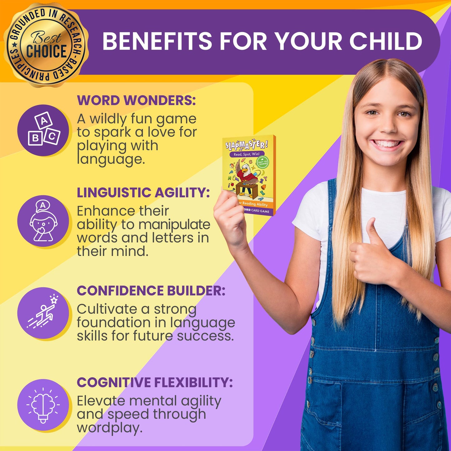 SLAPMASTER! - Cool Reading Games for Kids - Helps Learn Reading Fast & Sharpen Spelling Skills - Fun Educational Sight Games for