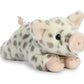 Aurora Realistic Miyoni Spotted Piglet Stuffed Animal - Lifelike Detail - Cherished Companionship - White 11 Inches
