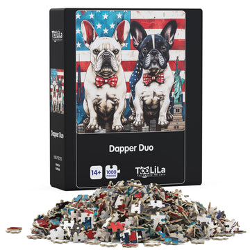 1000 Piece Art Puzzle For Adults, Dapper Duo, 20X28 Inches, Jigsaw Puzzles 1000 Pieces, High-Resolution 300 Dpi, Includes Origin