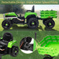 12V Battery-Powered Toy Tractor With Trailer, Ride On Tractor With Remote Control And 3 Speed Adjustable, Electric Car For Kids