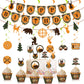 62 Pcs Hunting Theme Party Decorations Hunting Birthday Banner Camo Birthday Party Decorations Camo Cupcake Toppers Hunting Swir