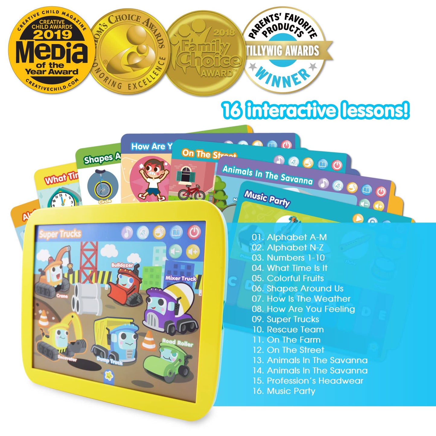BEST LEARNING INNO PAD Educational Tablet Toy for Toddlers, 7.44"x8.86", Learn Alphabet, Numbers, Colors, Shapes, Model 8123