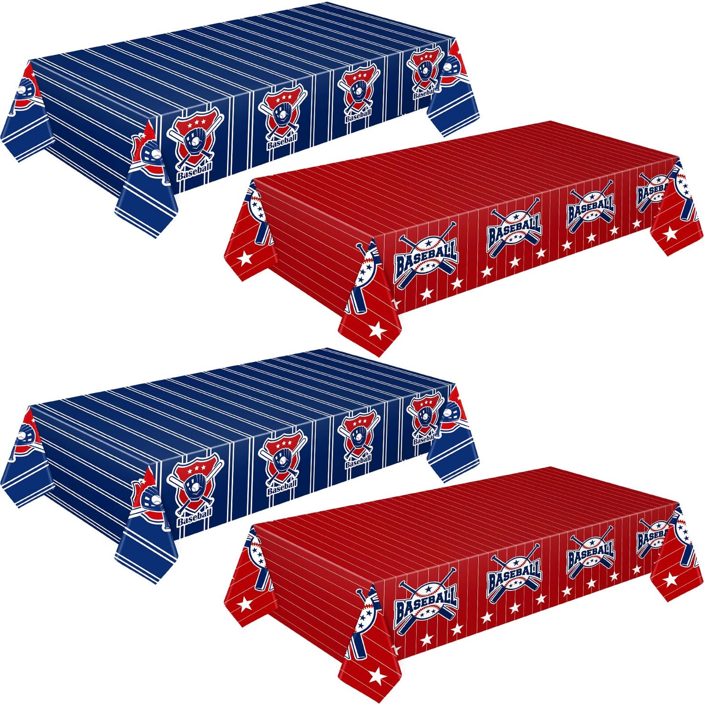 Mixweer Baseball Plastic Tablecloth Baseball Party Disposable Table Cover Baseball Party Supplies Plastic Baseball Theme Table C