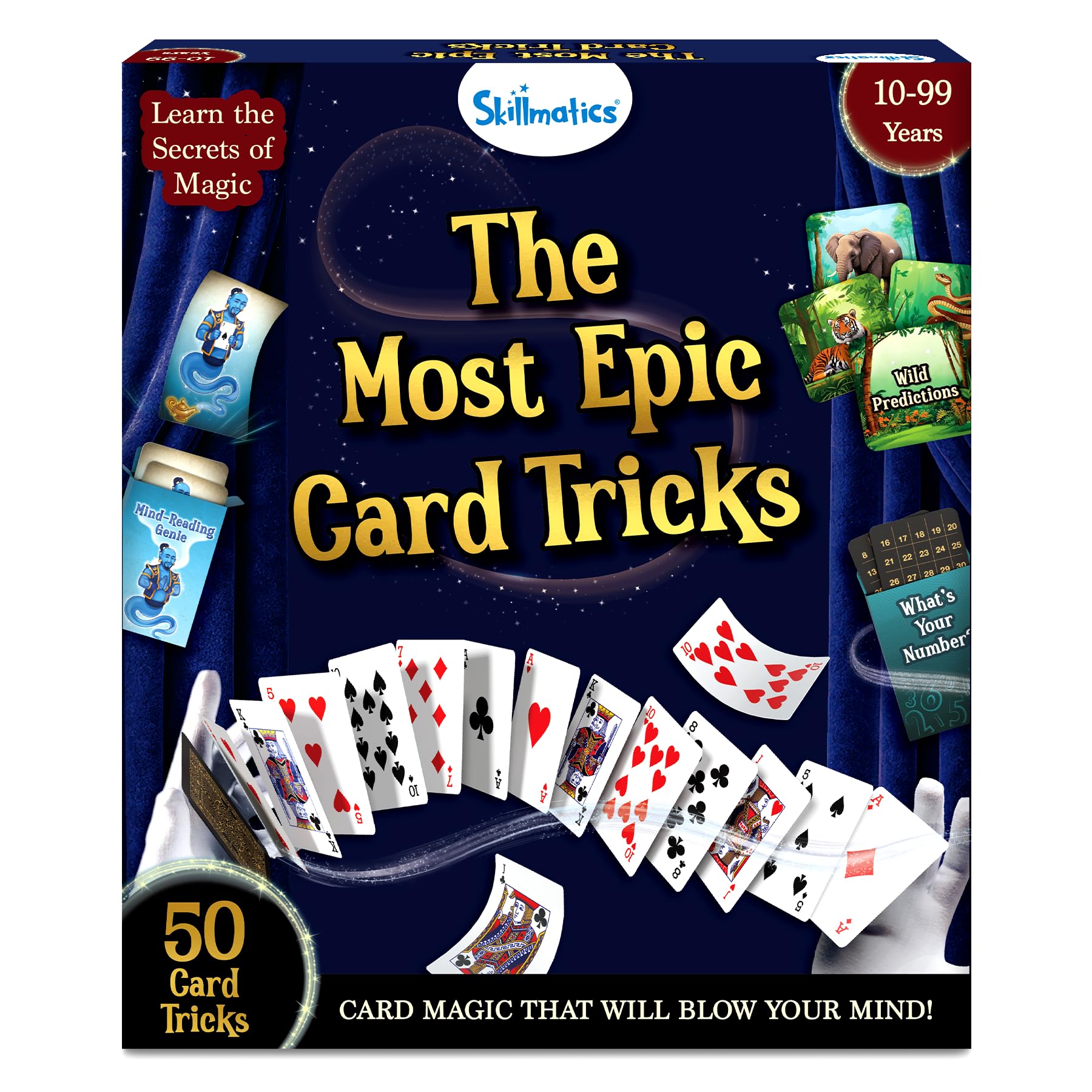 Skillmatics Magic Kit For Kids - Perform 50+ Card Tricks & Illusions With Special Magic Cards & Instruction Guide, Gift For Ages
