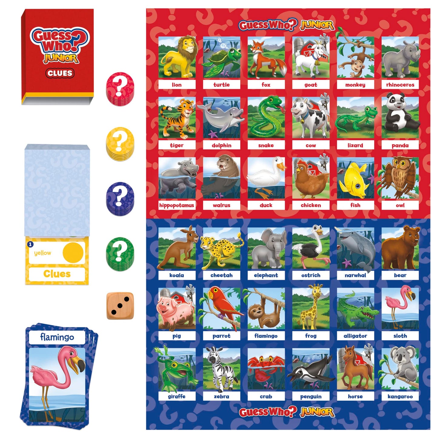 Hasbro Gaming Guess Who? Junior Board Game for Ages 3+ | 2-4 Players | Multicolor | Model F6643 | Fun Preschool Game