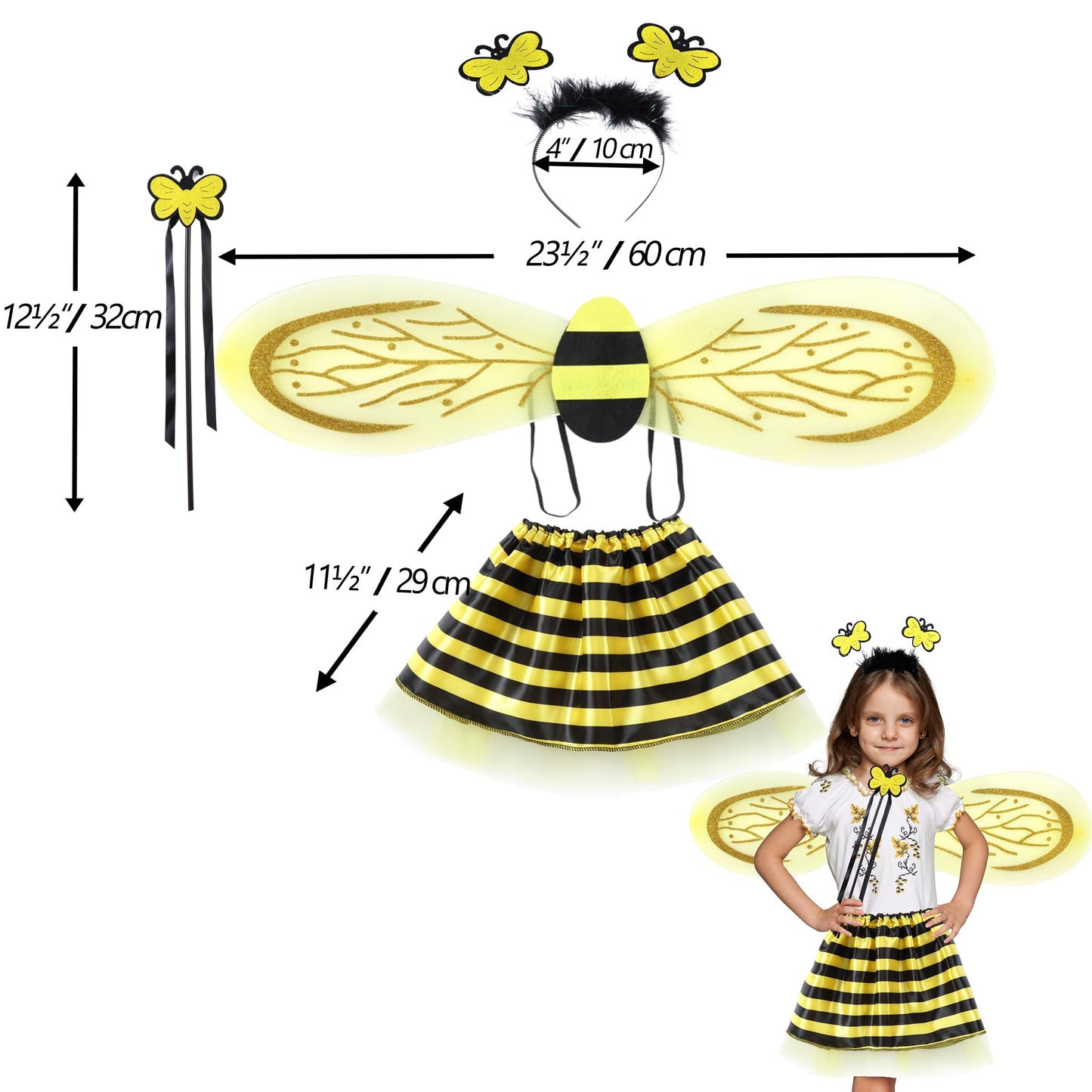 Seawhisper Princess Girls Dress Up Trunk Clothes For Kids Toddler Pretend Play Fairy Ladybug Bee Butterfly Costume Accessories 3