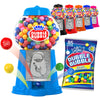 Gumball Machine For Kids 8.5'' - Coin Operated Bubble Gum Machine And Toy Bank - Candy Machine Dispenser Includes 45 Gum Balls -