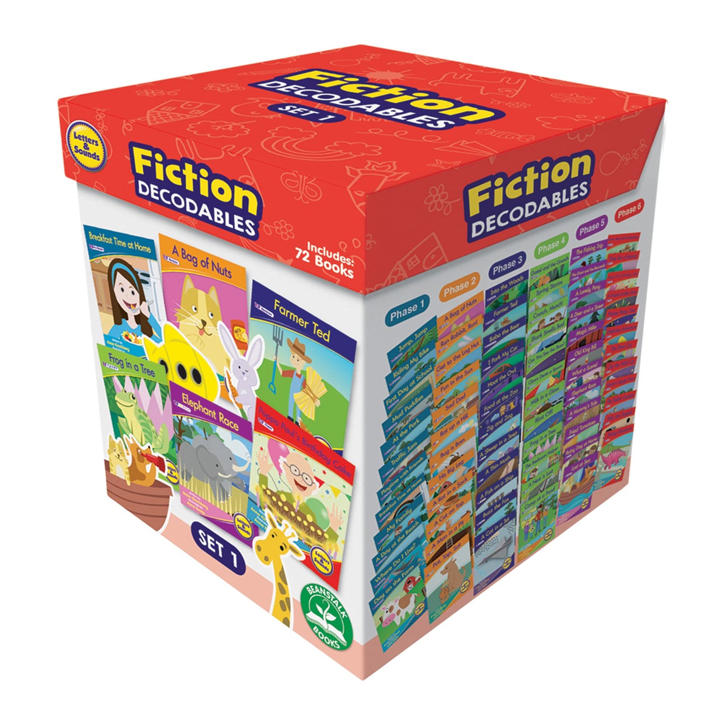 Junior Learning JRLBB126 Letters & Sounds 1 Fiction Boxed Set for Learning for grade PK Plus, Multi color