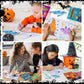 Fulmoon 144 Pcs Halloween Coloring Book Crayons Set 72 Bulk Mini Halloween Coloring Book 72 Crayon for Kid Holiday Party Favor T