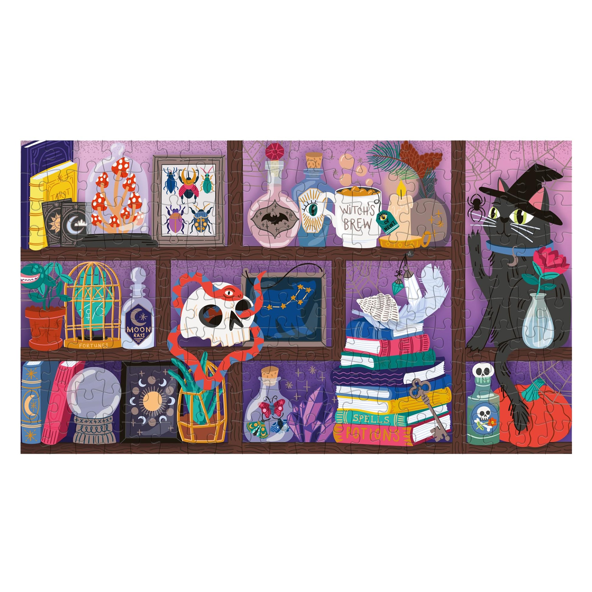 Ridleys Games: Spooky Curiosities 200-Piece Halloween Puzzle|Spooky Puzzle with Witches Potions, Snakes, Bugs, and More Makes G
