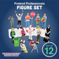 Constructive Playthings Pretend Professionals Career Toy Figure Set For Kids Ages 3+, Set Of 12 Freestanding Inclusive And Diver