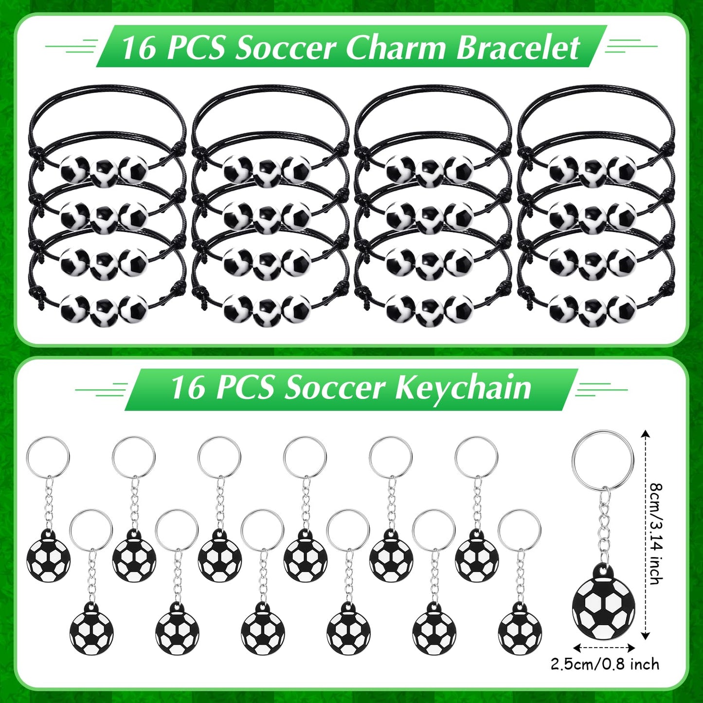 Aoriher 162 Pcs Soccer Party Favors, Soccer Party Gift Goodie Bag Fillers Foam Soccer Balls Tattoo Stickers Keychains Sticker Ch